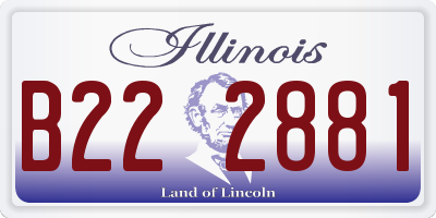 IL license plate B222881