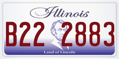 IL license plate B222883