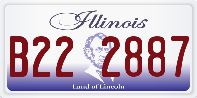 IL license plate B222887
