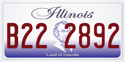 IL license plate B222892