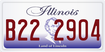 IL license plate B222904