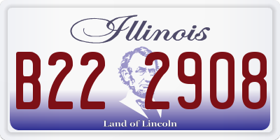 IL license plate B222908