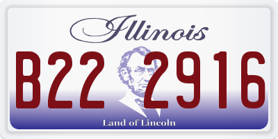 IL license plate B222916