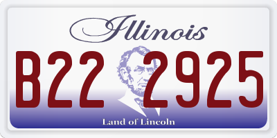 IL license plate B222925