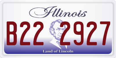 IL license plate B222927