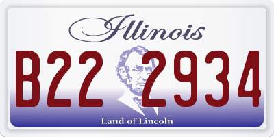 IL license plate B222934