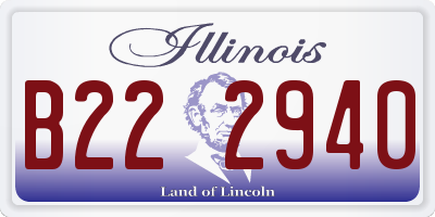 IL license plate B222940