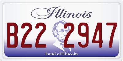 IL license plate B222947