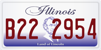 IL license plate B222954