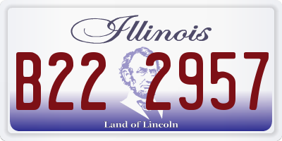 IL license plate B222957