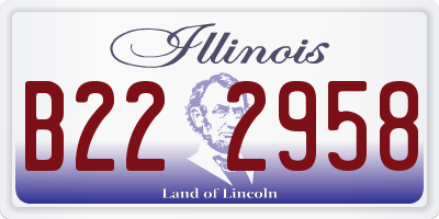 IL license plate B222958