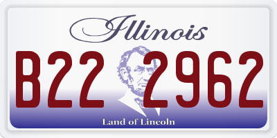 IL license plate B222962