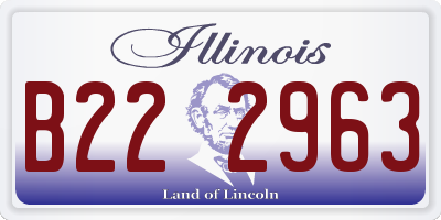 IL license plate B222963