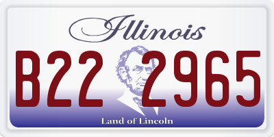 IL license plate B222965