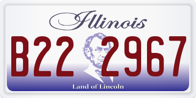 IL license plate B222967