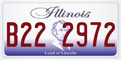IL license plate B222972
