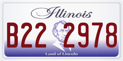 IL license plate B222978