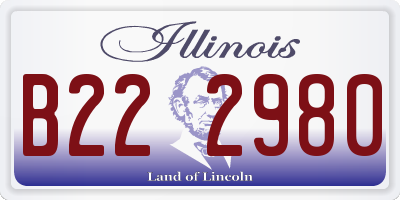 IL license plate B222980