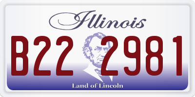 IL license plate B222981