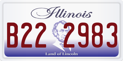 IL license plate B222983