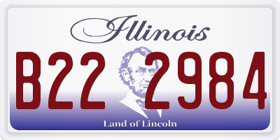 IL license plate B222984
