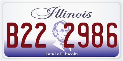 IL license plate B222986