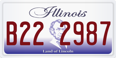 IL license plate B222987