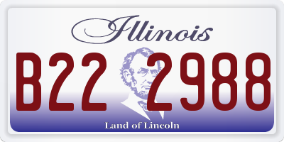 IL license plate B222988
