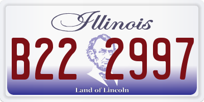 IL license plate B222997