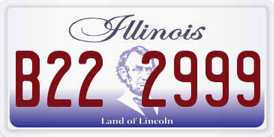 IL license plate B222999