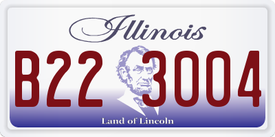 IL license plate B223004