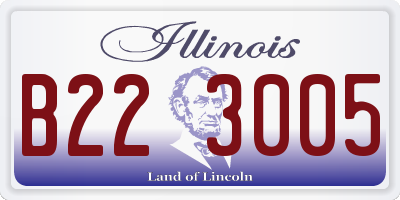 IL license plate B223005