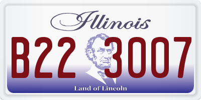 IL license plate B223007