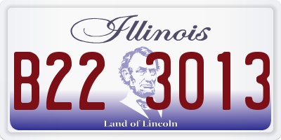 IL license plate B223013