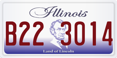 IL license plate B223014