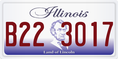 IL license plate B223017