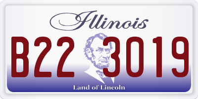 IL license plate B223019