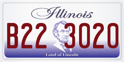 IL license plate B223020