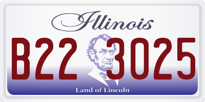 IL license plate B223025