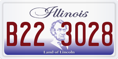IL license plate B223028