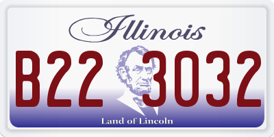IL license plate B223032