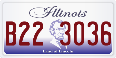 IL license plate B223036
