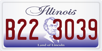 IL license plate B223039