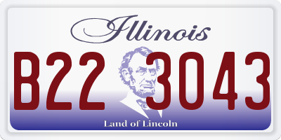IL license plate B223043
