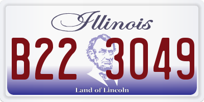 IL license plate B223049