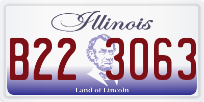 IL license plate B223063