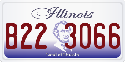 IL license plate B223066