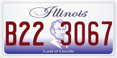 IL license plate B223067