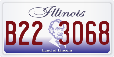 IL license plate B223068