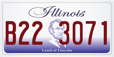 IL license plate B223071